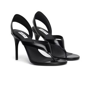 ALAΪA black Thong Sandal